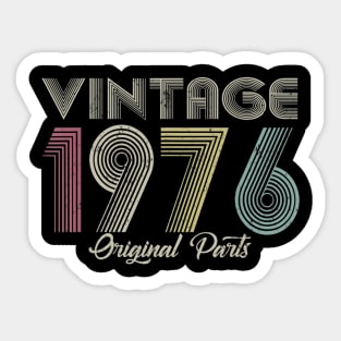 Vintage 1976 Original Part Men Women 44 Birthday Gift Sticker